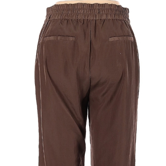 Love Tree Pants Size S Brown Elastic Waist High Rise Lightweight Silky Shiny - Picture 5 of 7